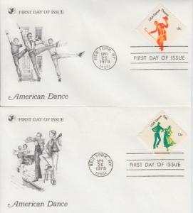1978 American Dance (Scott 1749-52) 4 Readers Digest FDCs