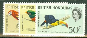 JS: British Honduras 167-178, 167a-175a MNH CV $82; scan shows only a few