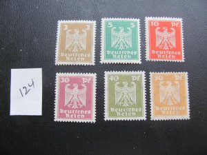 Germany 1924 MNH SC 330-336 SET XF 350 EUROS (124)