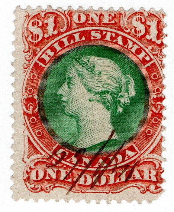 (I.B) Canada Revenue : Bill Stamp $1 (1865)
