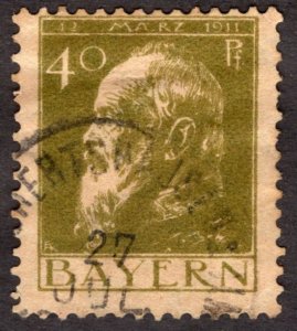 1911, Bavaria 40pf, Used, Sc 83