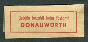 GERMANY; 1950s early GEBUHR BEZAHLT Postal Stationary Piece