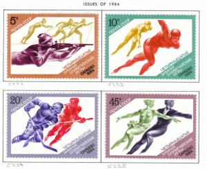 Russia Scott 5222-5225  MH* Sports stamp set 1984