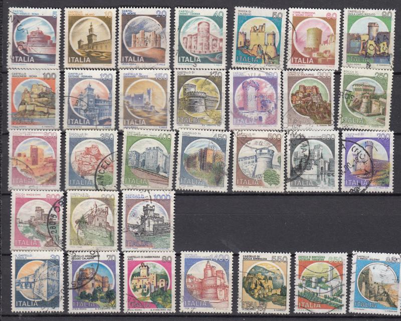 Italy - 1980/1992 Building stamp collection - (1676)