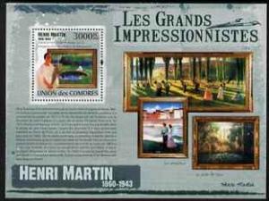 Comoro Islands 2009 Impressionists - Henri Martin perf s/...