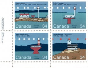 Canada, Postage Stamp, #1066a Mint NH, 1985 Lighthouse (AC)