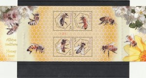 2010 Romania STAMPS Bees MNH honey nature horticulture BLOCK LIMITED EDITION