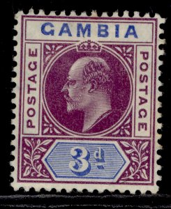 GAMBIA EDVII SG61, 3d purple & ultramarine, M MINT. Cat £21.