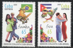 CUBA Sc# 4497-4498  LATIN DANCES  Samba & Son CPL SET of 2  2005  MNH mint