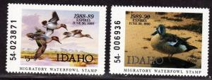 $US State Duck Stamp Idaho Sc#2-3 M/NH/VF, Cv. $23