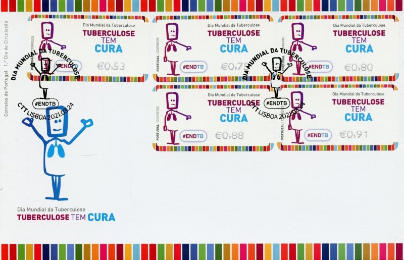 Portugal 2021 FDC Medical Stamps World Tuberculosis Day Sick 5v S/A Set