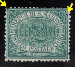 San Marino Scott 1 MH* 1895 stamp CV $37.50