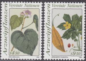 UN VIENNA MNH Scott # 101-102 Medicinal Plants (2 Stamps)