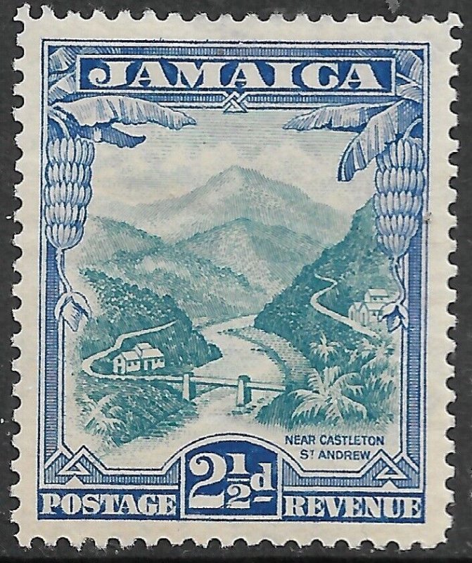 Jamaica Stamp - #107/A34 1 1/2c Ultra & Slate Blue OG Mint/LH 1932 