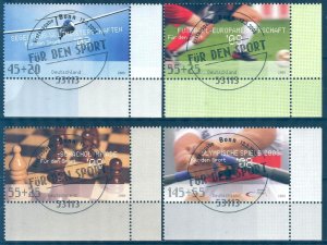 Germany 2008 Olympics Football Soccer Chess Mi 2649/52 Used /CTO