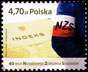 Poland 2020 MNH Stamp Independent Students Association Anticommunism University