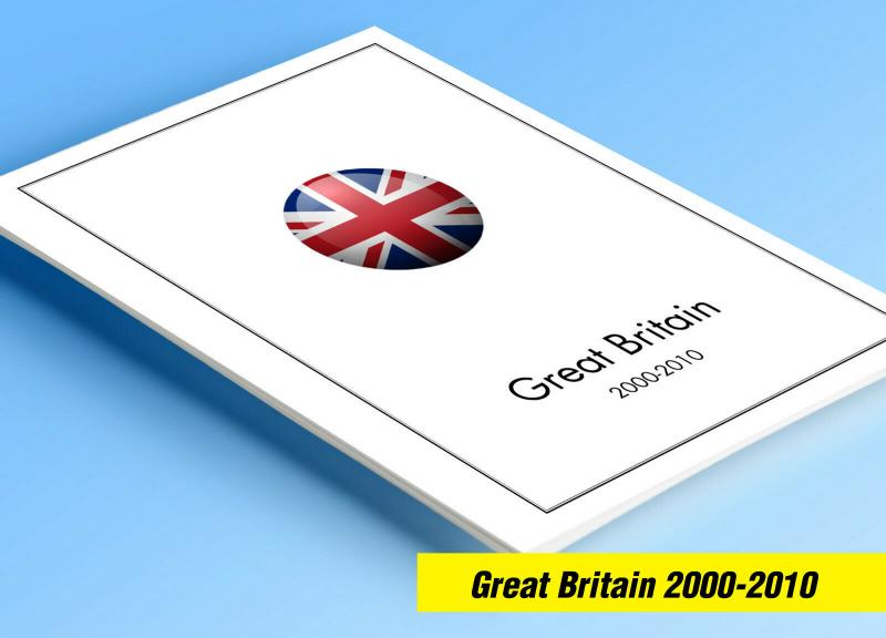 COLOR PRINTED GREAT BRITAIN 2000-2010 STAMP ALBUM PAGES (140 illustrated pages)