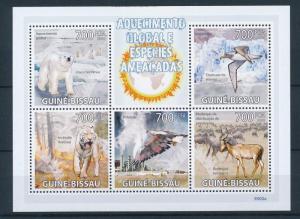 [26368] Guinea Bissau 2009 Animals Global warming Birds Polar bear Tiger MNH