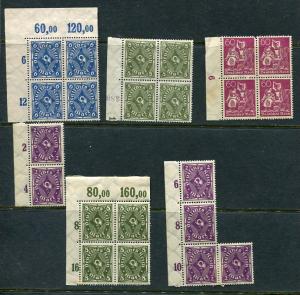 Germany 1922 Accumulation MH/Mint Numerical in Blocks 2794