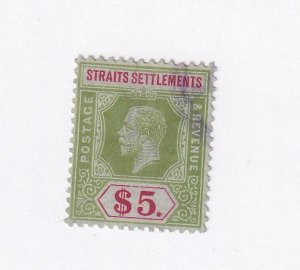 STRAITS SETTLEMENTS # 167 VF-KGV $5 CAT VALUE $115.50