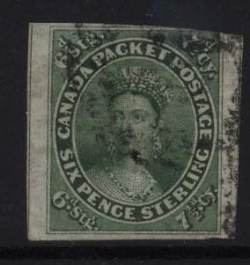 Canada #9 VF Used Gigantic Margins **With Certificate**