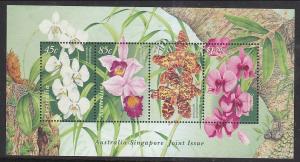 Australia 1998 Orchids-Joint Issue with Singapore MNH