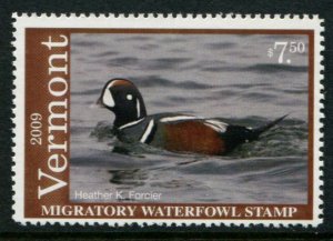 VT24 US $5 Vermont 2009 Migratory Waterfowl Stamp, MNH
