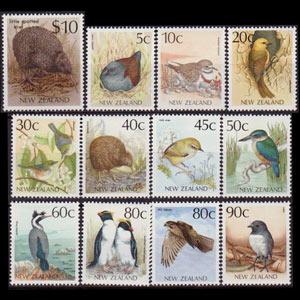 NEW ZEALAND 1988 - Scott# 919-930 Birds Set of 12 LH