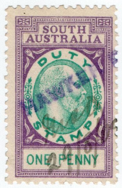 (I.B) Australia - South Australia Revenue : Stamp Duty 1d