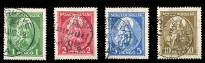 Hungary #462-465 Cat$26.15, 1932 Madonna, set of four, used