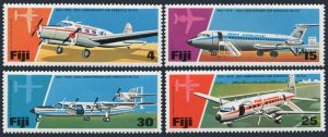 Fiji 367-370, MNH. Michel 354-357. Fiji air service, 25th Ann. 1976. Planes.