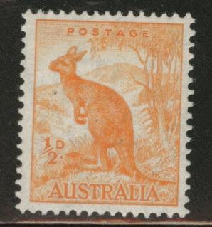  AUSTRALIA Scott 166 MH* 1942 half p Kangaroo CV$0.75