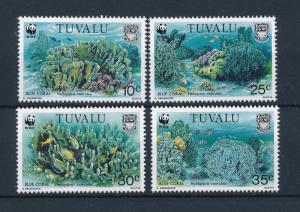 [48050] Tuvalu 1992 Marine life Blue coral Fish MNH