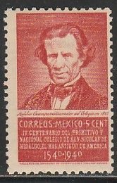 MEXICO 761, 5¢ School of San Nicolas, 1st in America. MINT, NH. F.