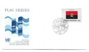 United Nations #487 Flag Series 1986, Angola, Official Geneva FDC