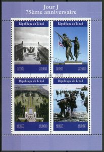 Chad 2019 CTO WWII WW2 D-Day 75th Anniv 4v M/S Military World War II Stamps
