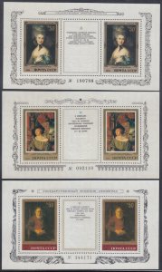 RUSSIA Sc#5103,34,5204,38,5315,40 MNH SET of 6 DIFF S/S - VARIOUS PAINTINGS