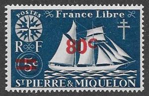St Pierre & Miquelon  Scott 316  MNH
