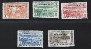 New Hebrides French mlh sc J21-J25