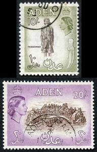 Aden SG69 and SG71 QEII 10/- and 20/- Fine Used