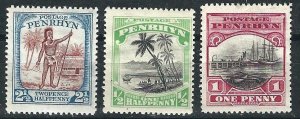 Penrhyn Island 31, 33-34 SG38-40 MH F/VF 1927 SCV $32.00