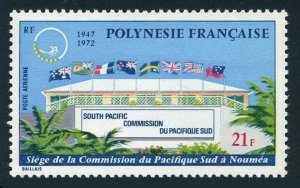 Fr Polynesia C85,MNH.Michel 153. Pacific Commission Headquarters,1972.Flags.