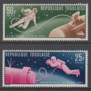 Togo 543-544 Space MNH VF