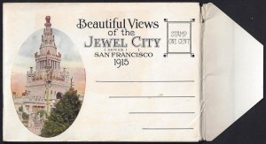 US 1915 PANAMA PACIFIC INTL EXPOSITION FOLDER OF 32 BEAUTIFUL VIEWS OF THE JEWEL