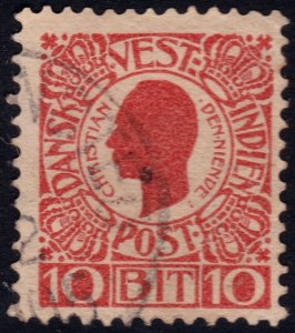 ✔️  DANISH WEST INDIES 1905 -  CHRISTAN IX - SC. 32 (o) $3 