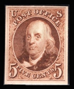 MOMEN: US STAMPS #3P4 PLATE PROOF ON CARD VF $250 LOT #81113*
