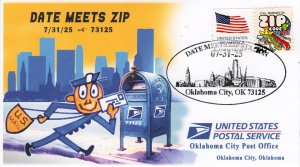 25-392, 2025, Date Meets Zip,  Event Cover, Pictorial Postmark, Oklahoma City Ok