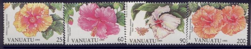 Vanuatu 645-8 MNH Flowers, Hibiscus