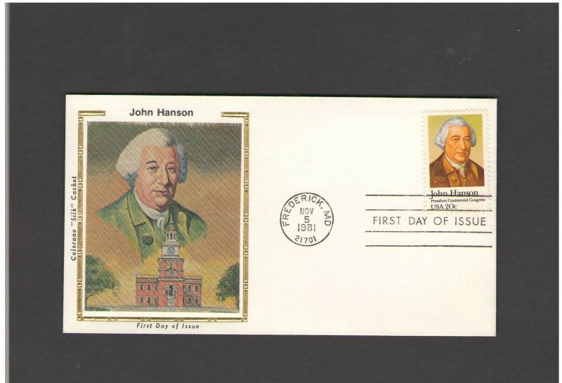 USA: #06 /**JOHN HANSON-MD CANCEL ** / SILK CACHET- FDI- Excellent Condition 