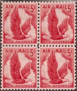 USA C50 - Mint-NH - Bald Eagle - Blk/4 - scv $0.80